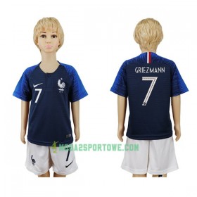 Koszulka Francja Griezmann 7 Dziecięcy Mistrzostwa Świata 2018 Domowe Stroje Piłkarskie